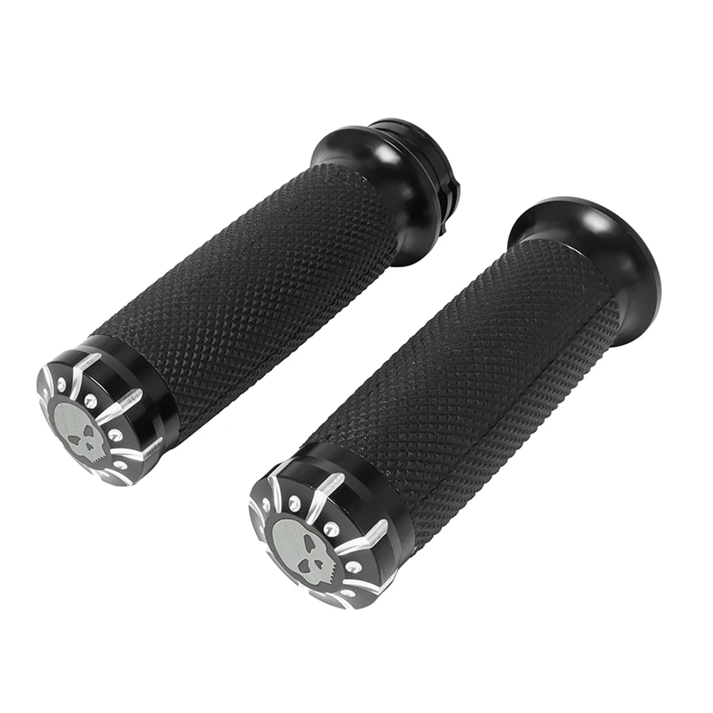 1'' 25mm Black Motorcycle Handlebar Hand Grip Handle Bar Grips For Harley Sportster XL  1200 Touring Dyna Softail Road King