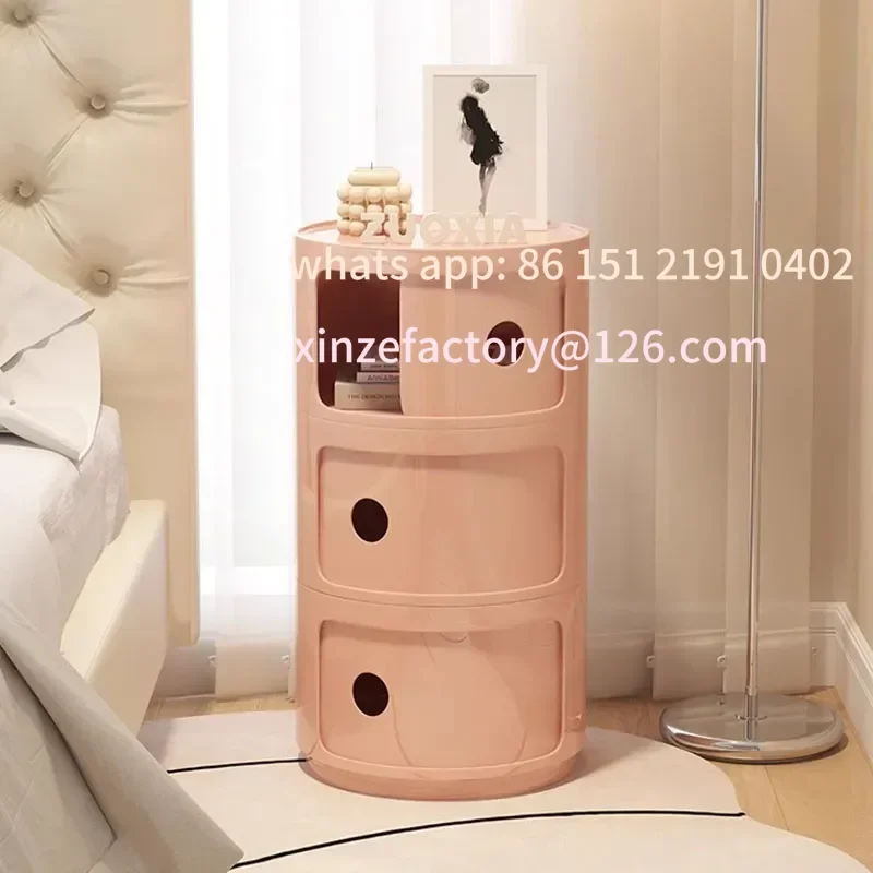 

Customizable stolik nocny Minimalistyczny Kawaii Estetyczny Modny Szafka nocna Oszczędność miejsca Ukryty schowek Mes