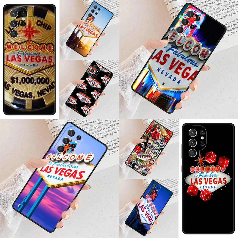 Las Vegas Nevada Gamble Phone Case For Samsung Galaxy S24 S23 S22 S21 Ultra S10 Note 10 Pro S20 Plus FE S9 S8 Cover