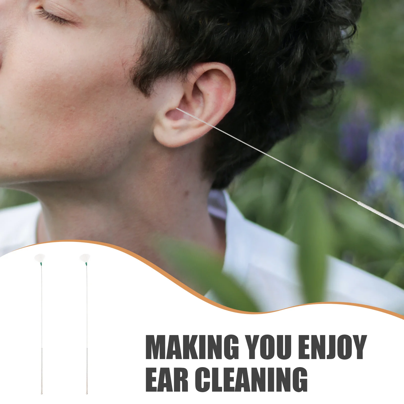 

Набор для чистки ушной серы, 2 шт., серебряные иглы, инструменты для гусиных ушей, противоскользящие, простые в использовании средство для удаления ушной серы