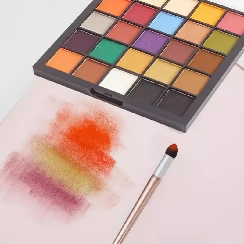 24 Colors Soft Pastel Powder Naturally blending Sketch Styling Quick Powder for Charcoal Sketching Art Painting Supplies view 3