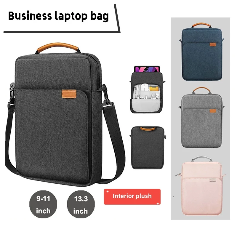 Tas Laptop 9-11/13.3 inci untuk Ipad Pro 11 12.9 9 10.2 10.5 Air 4 3 2 Gen9 10.2 Pro 10.5 10.9 generasi ke-10 tas penyimpanan tas tangan Tablet