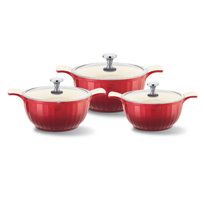 

Roman Die-Cast Cookware Set 24/26/28 Stock Pot Cookware Aluminum for Home Use in the Kitchen Healthy Soup Pots, Saucepans