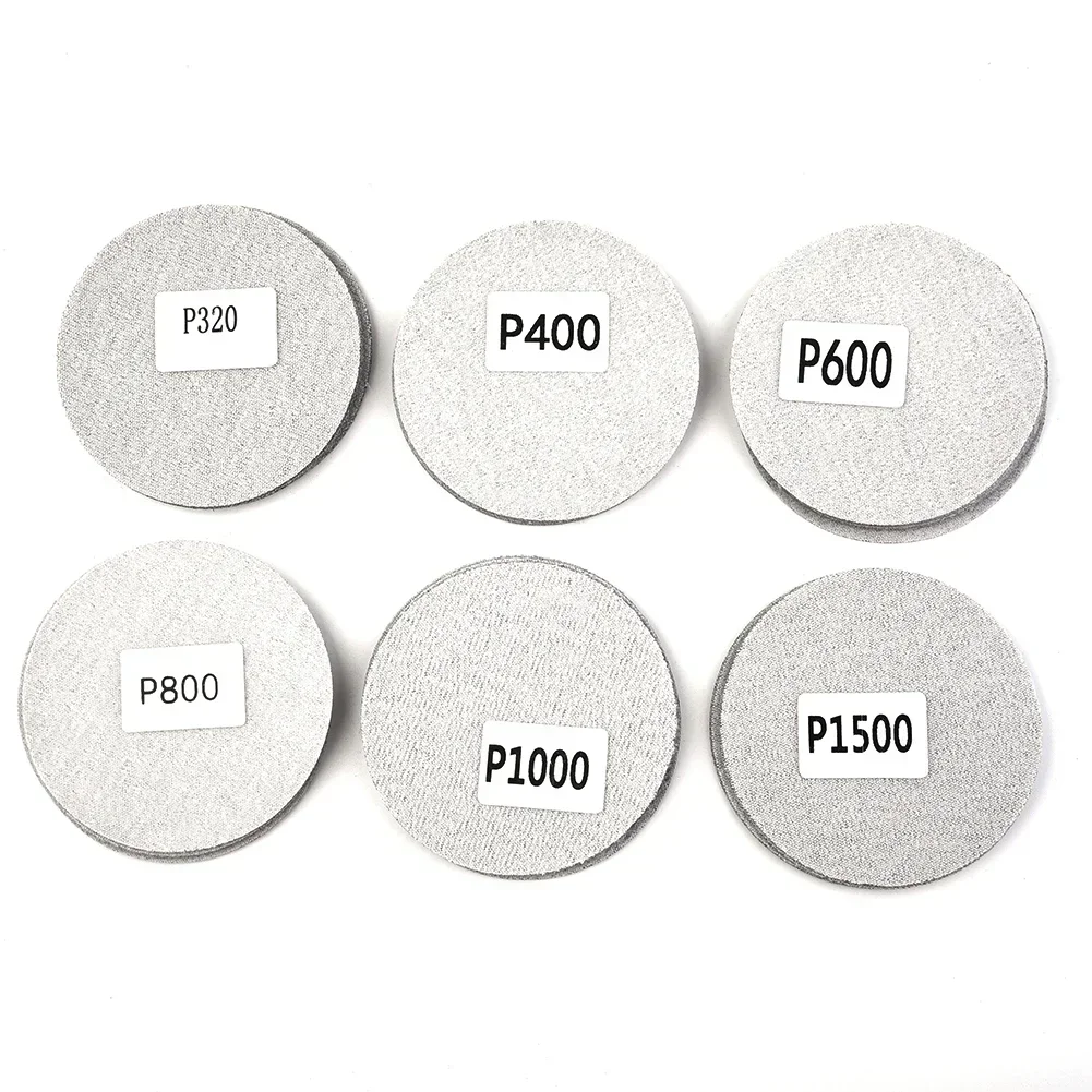 

30pcs 3inch 75mm Sanding Discs Silicon Carbide Wet Dry Sandpaper 320/ 400/600/800/1000/1500 Grit Sander Paper Abrasive Tools