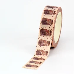 NEW 1PC 10M Decorative Coffee Cups Washi Tape for Scrapbooking Adhesive Stickers Masking Tape Cute Papeleria Journaling Supplies