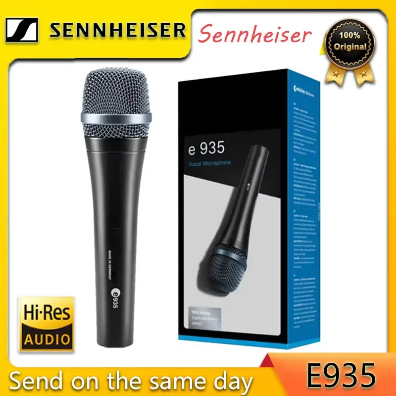 

Микрофон Sennheiser E935, оригинальный, профессиональный, беспроводной, кардиоидный, ручной, для живого вокала и караоке, 2 шт.