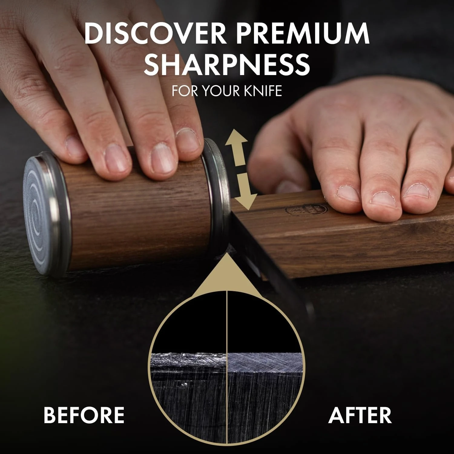 مبراة سكاكين الجوز المتداول - مبراة سكاكين المطبخ للحواف الحادة المصنوعة في ألمانيا - مجموعة شحذ السكاكين السهلة · جديد #1