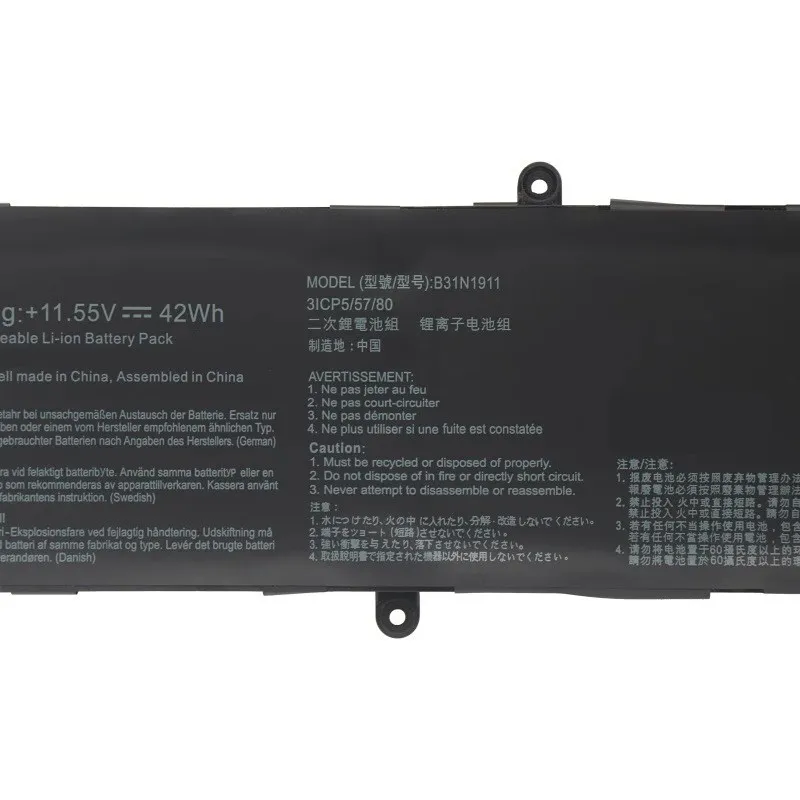 3500mAh 11.55V B31N1911 Laptop Battery For ASUS X1502Z V4050F V4050E V4050J M4050I ADOL14FQC ADOL14FEQ ADOL14FEA ADOL14FUA