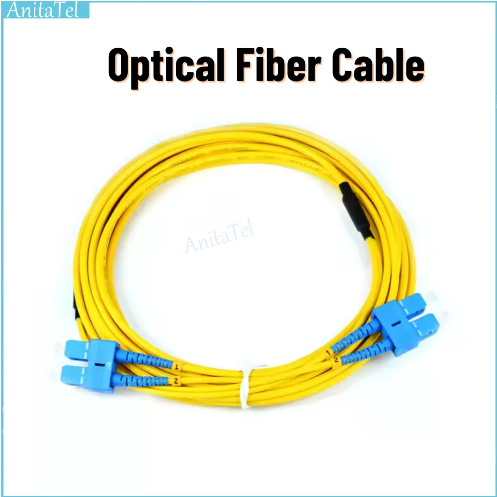 Double  Double-Core Blue Square Optical Printer Parts Fiber Cable For Inkjet Printery 9M 6.5 10M