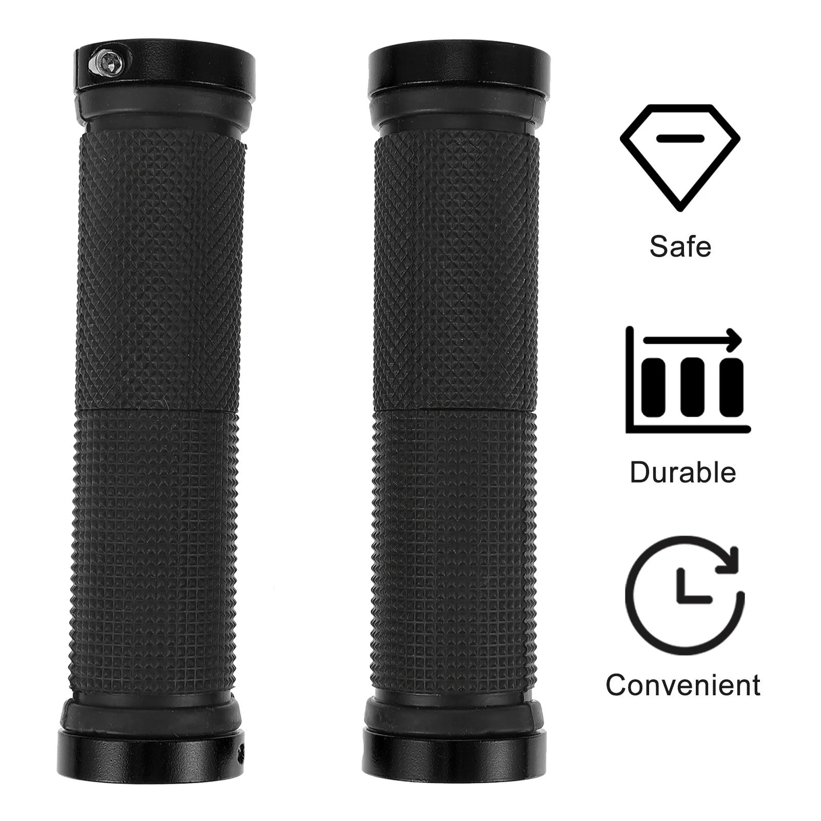 1Set Bike Handlebar Grips ABS Non Slip Shockproof Mountain Bike Handlebar Sleeve Comfortable Cycling Grip Cover
