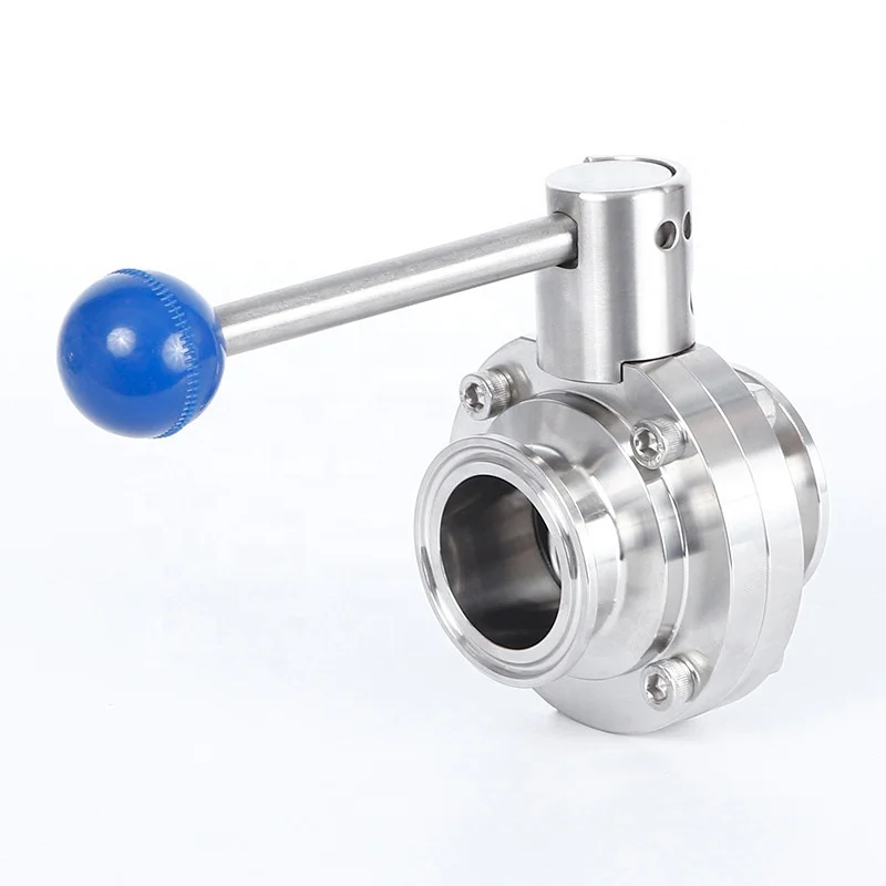 

Sanitary Stainless Steel Clover Clip Manual 25mm Butterfly Valve Beer Brewing Equipment
