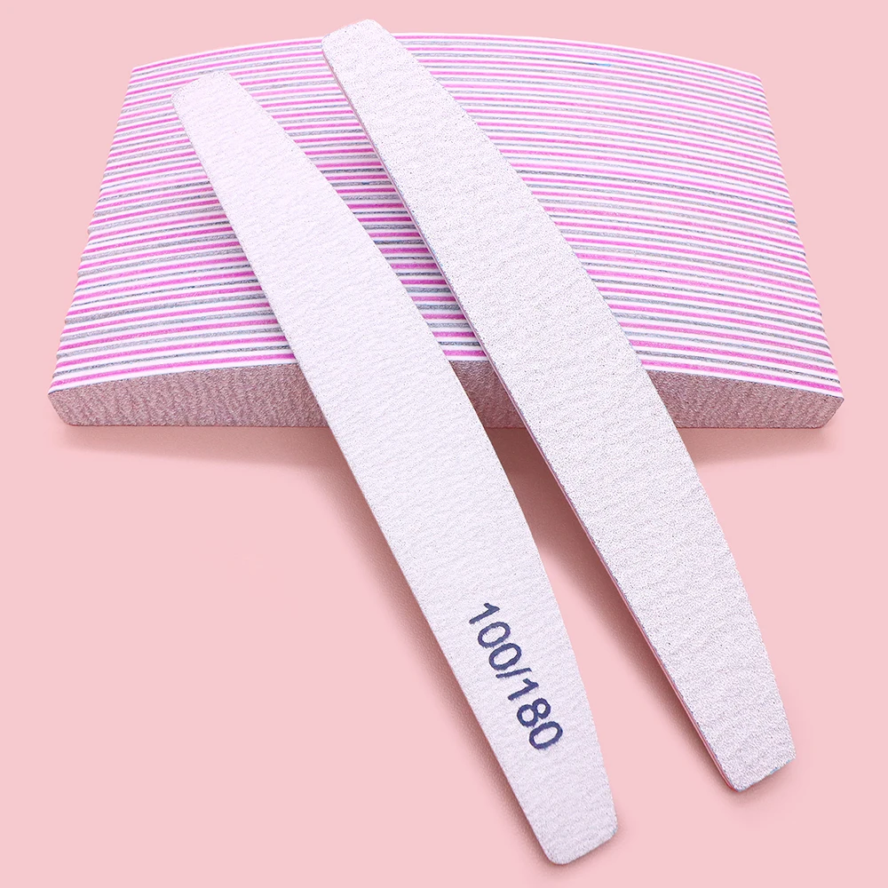 12pcs Double-Sided Diamond Sanding Board Nail File 100/180 Grit for Acrylic Nails Foot Toe Nail And Foot Cleaning Tool