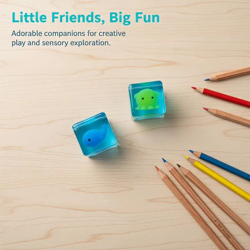 Stress Relief Slow Rising Ocean Cube Squeeze Toys for Kids School Rewards Halloween Non-Candy Trick or Treat Gifts