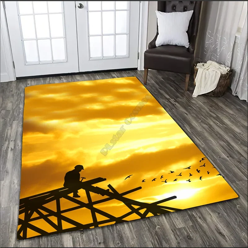 

Hard Roofer 3D All Over Printed Carpet Mat for Living Room Doormat Flannel Print Bedroom Non-slip Floor Rug 02