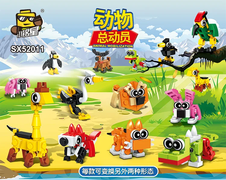 Creative Expert Mini Animal Story series Model Building Blocks penguin zoo Bricks Children\'s Educational Kits toys for boys