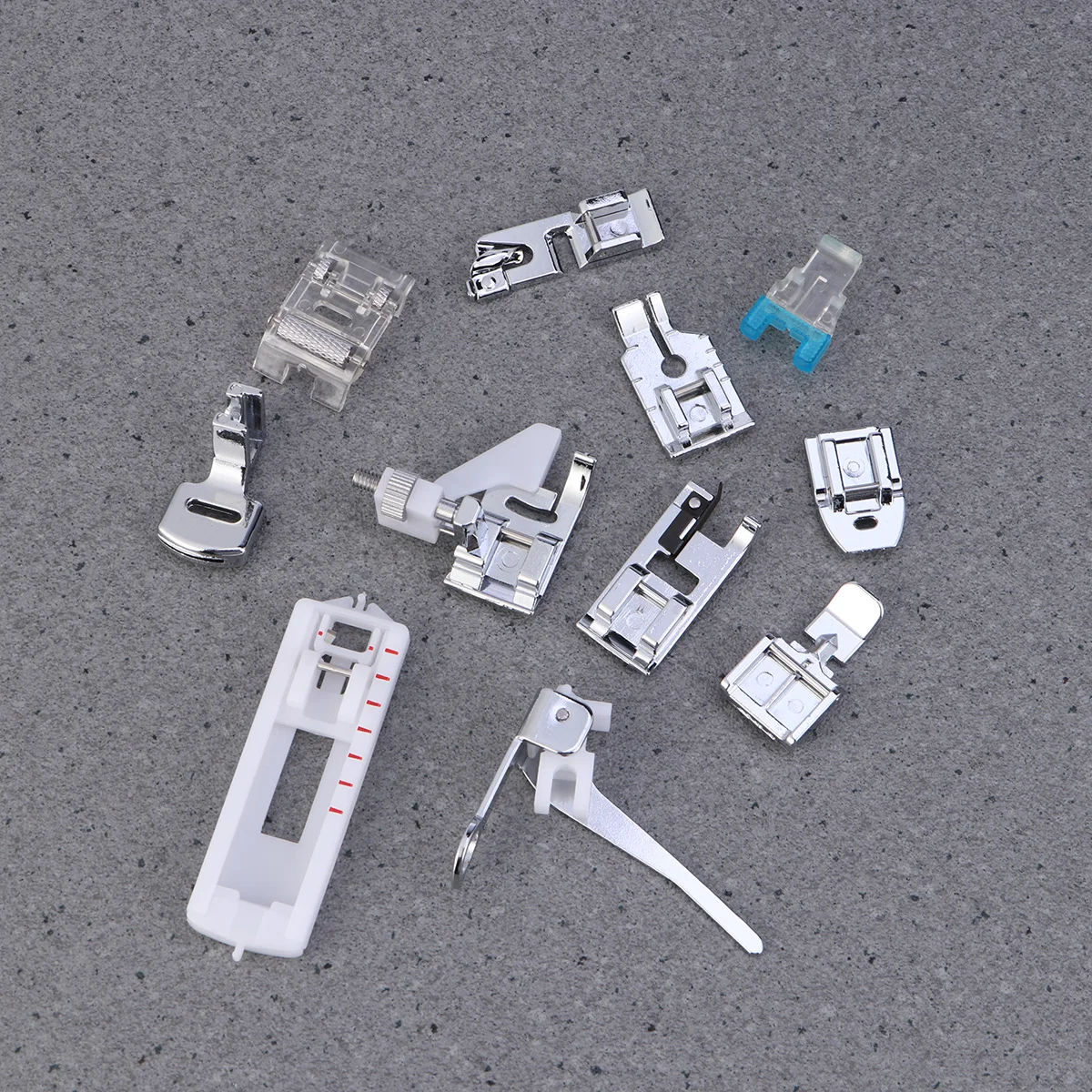 

11pcs Sewing Machine Presser Foot Set Adjustable Guide Roller For Home Use Lightweight Fabric Singer Brother
