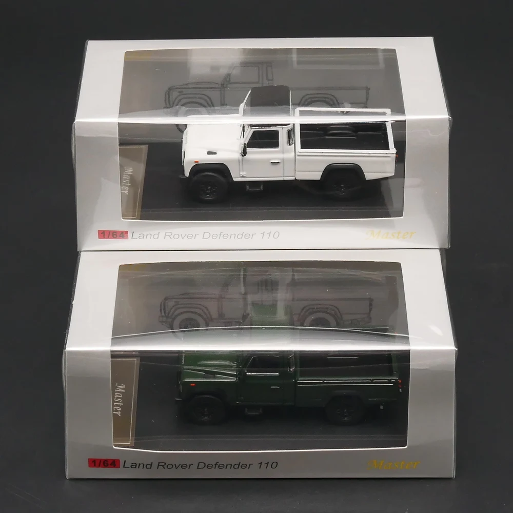 

Diecast Master 1/64 Scale Land Rover Defender Pickup Truck Alloy Car Model Collectible Toy Gift Souvenir Display Ornament