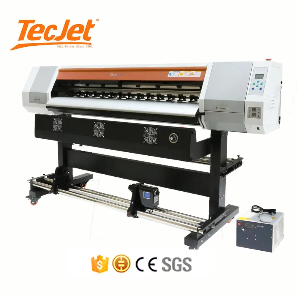 TECJET Inkjet Digital  Led 3d Emboss roll to roll  uv Printer Digital logo clear film Printing Machine price