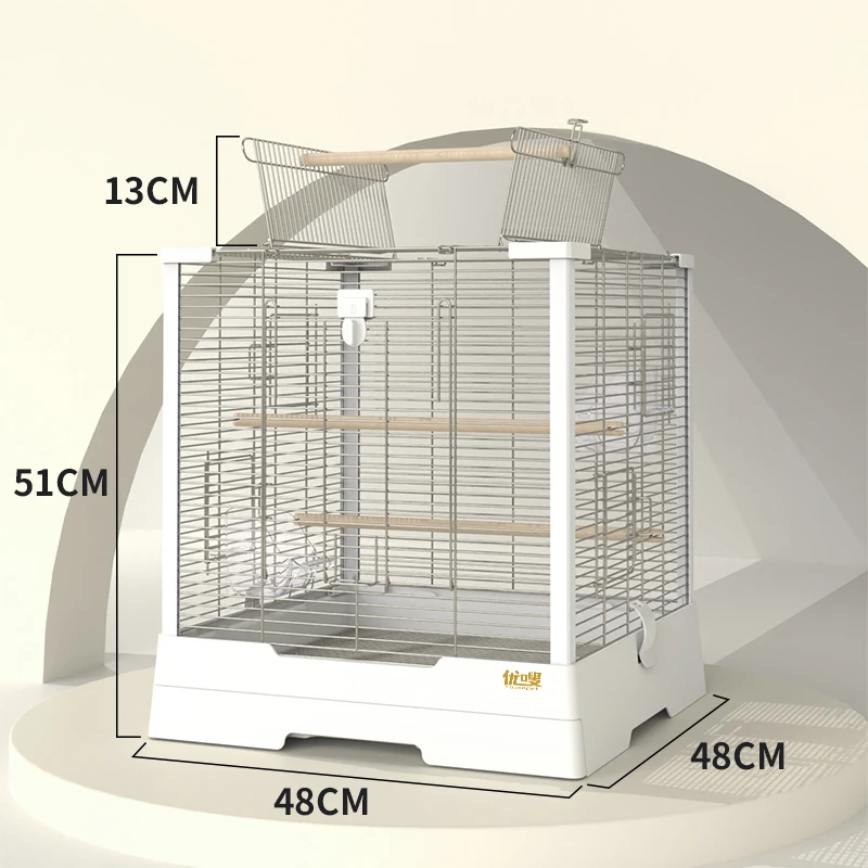 Transparent Large Bird Cages Budgie Decoration Luxury Breeding Bird Cages Budgie Canary Quail Park Vogelhaus Pet Products WZ50BC