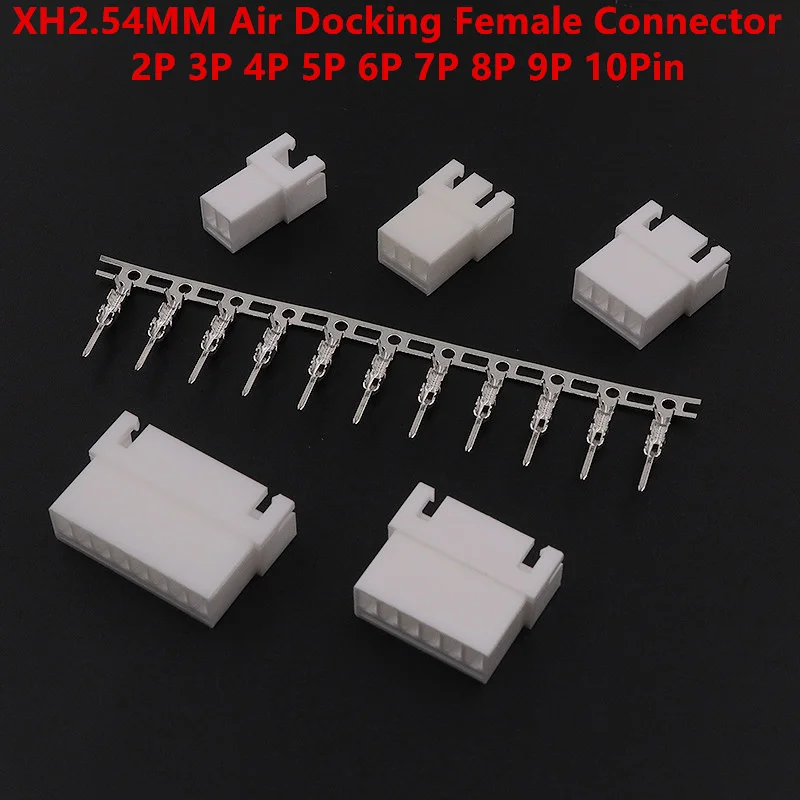 20PCS XH2.54MM Female Shell Terminal Connector Air Docking Plug Rubber Shell Female Head 2P 3P 4P 5P 6P 7P 8P 9P 10Pin