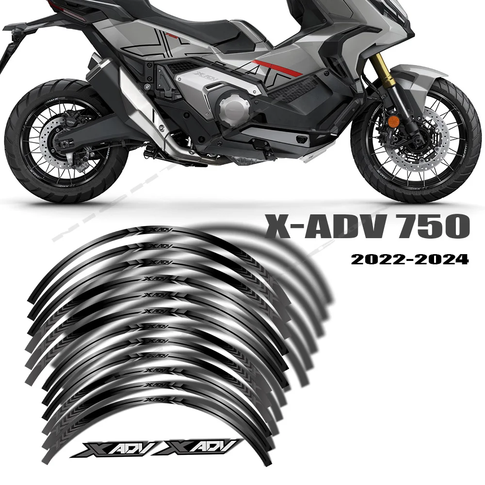 

For HONDA XADV 750 X-ADV 750 2021 2022 2023 2024 Motorcycle Wheel Sticker 17″15″ Rim Decal Stripe Tape Accessories Waterproof