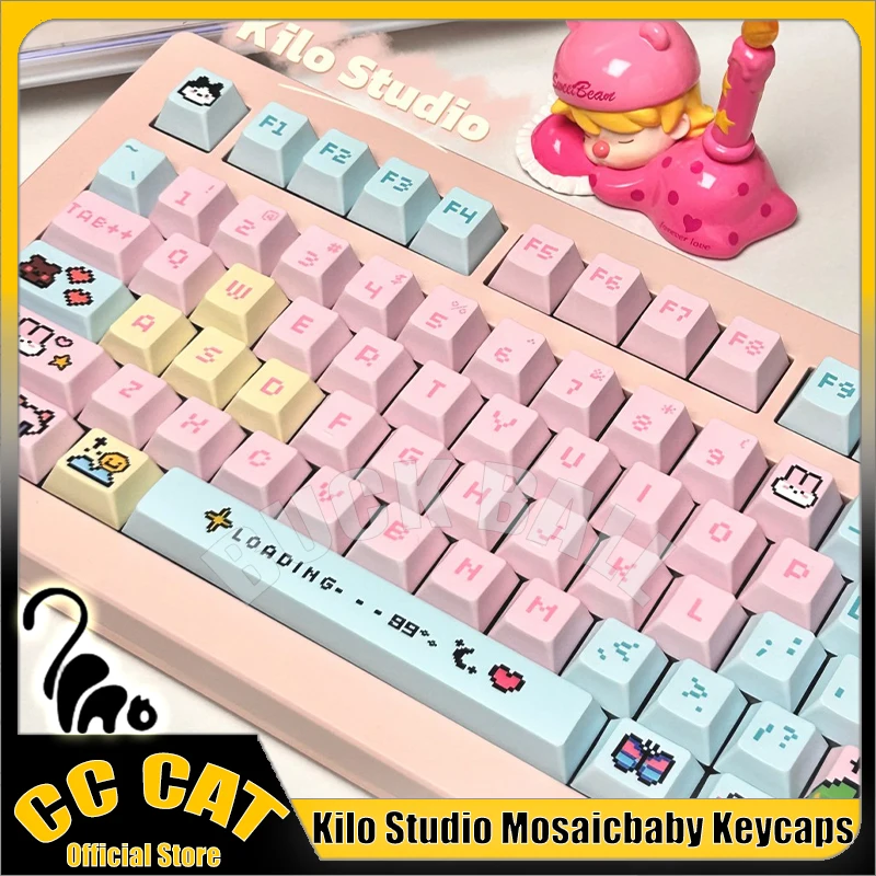 

Kilo Studio Mosaicbaby Keycaps Pixel Mechanical Keyboard Keycaps Pbt Keys Customized Mechanical Keyboards Accessories Keycaps