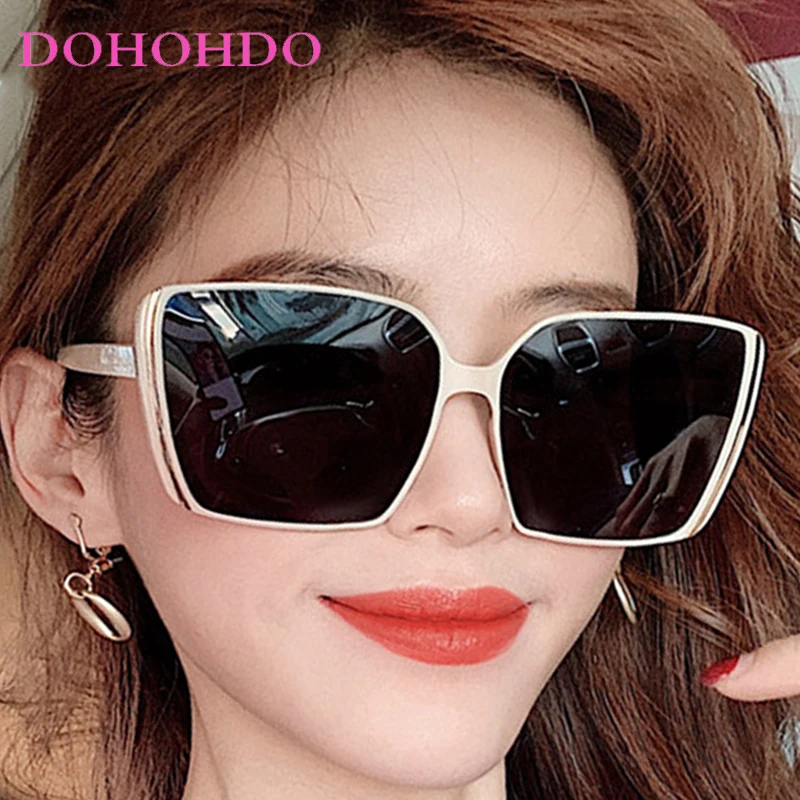 

Women Oversize Square Sunglasses Luxury Designer Vintage Summer Traveling Suglasses Female Glasses Men UV400 Gafas De Sol Mujer