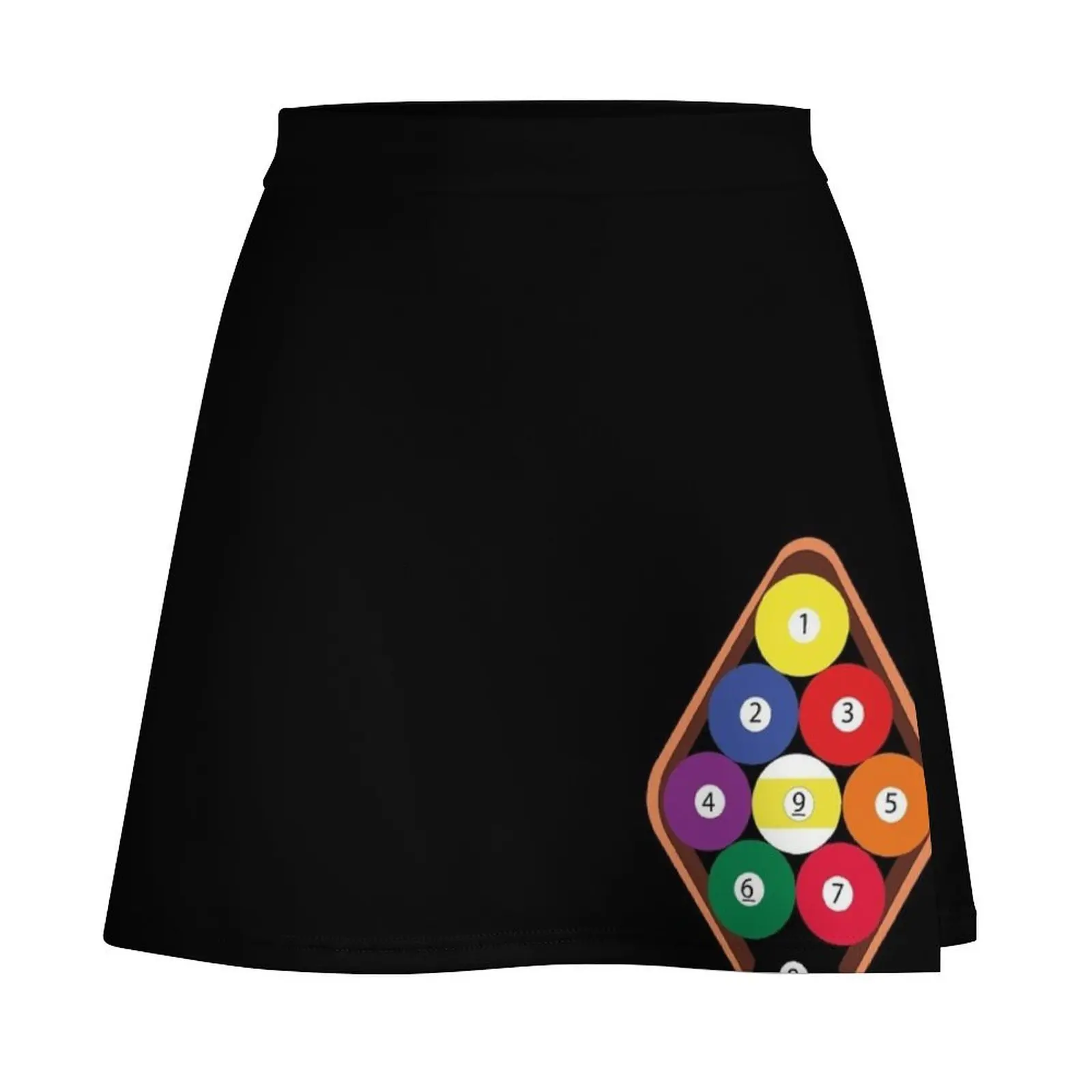 The Nine-Ball Rack Pool Game Mini Skirt Short skirt woman korean women's clothes Mini Skirt
