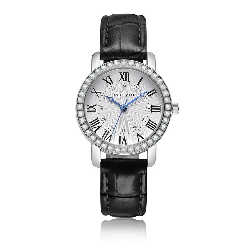 WIEDERGEBURT 089 Frauen Uhren Für Damen Lederband Quarzuhr Student Uhr für mädchen geburtstag geschenk reloj mujer