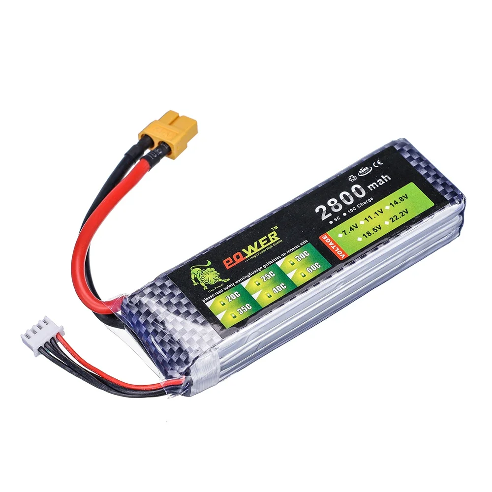 Upgraded 2800mah 40C MAX 11.1V Lipo Batterry For RC Aircraft Helicopter Cars Boats Drone Parts 3s 11.1v Rechargeable Batteries