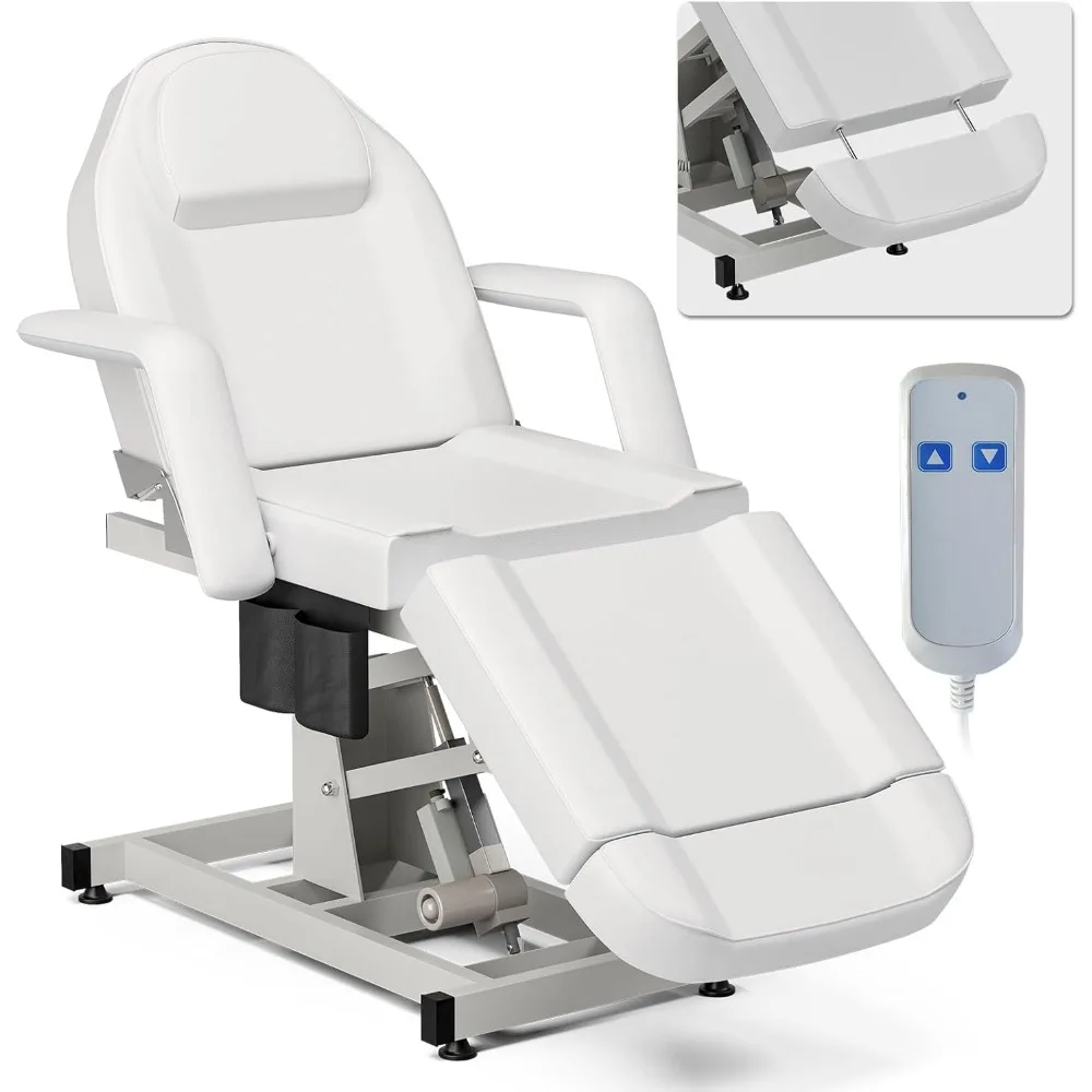 

Massage bed. Professional Electric Massage Table 21'' - 33Height Adjustable73-79Length Adjustable Tattoo Chair for Tall Clients