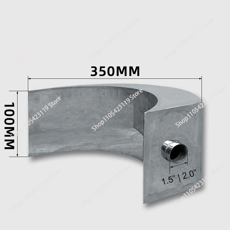 Swimming pool waterfall fountain hot spring spa equipment hydro massage shoulder neck back stainless steel waterfall outlet