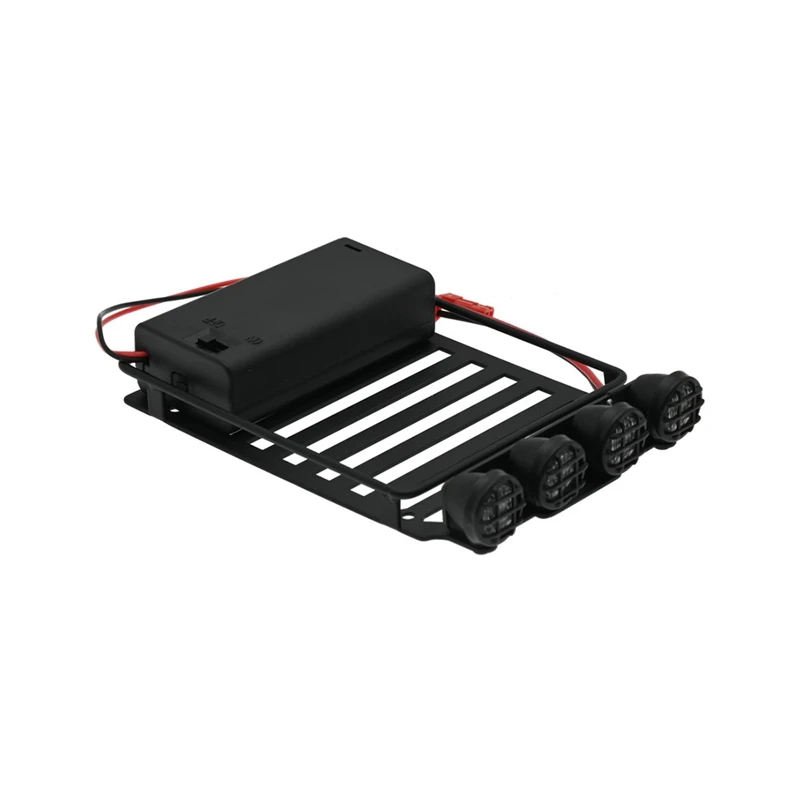 Metal Roof Rack Luggage Tray With LED Light For Xiaomi Suzuki Jimny 1/16 RC Crawler Car Upgrade Parts