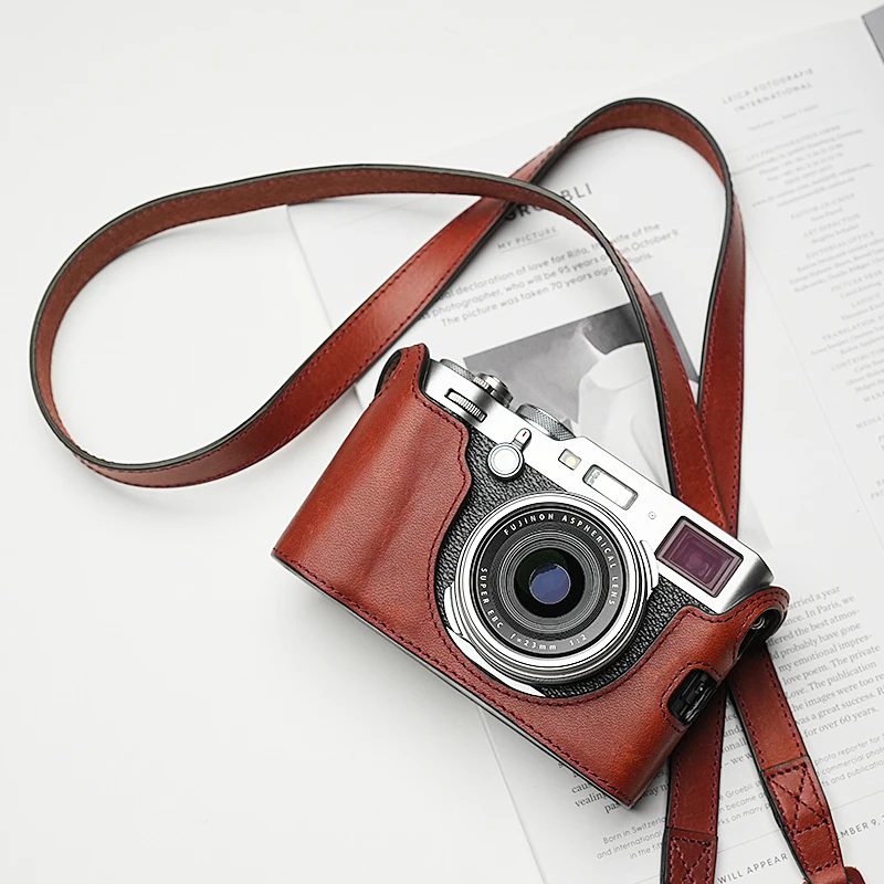 Mr.stone Handmade Genuine Leather Camera Strap for fujifilm xt30 sony xt5 xt4 xt30 Leica Q3 m11 Camera Shoulder Sling Belt