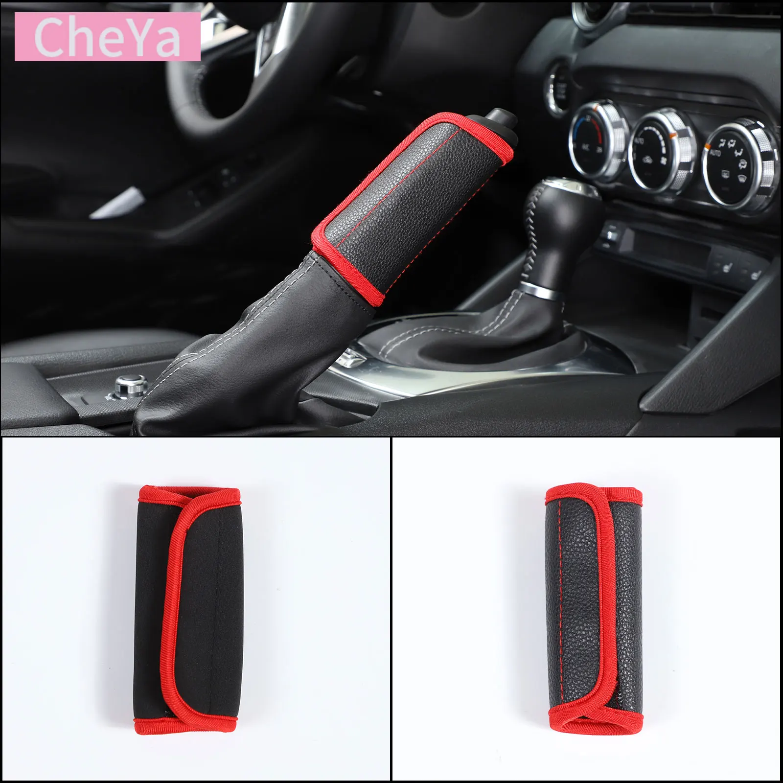 

Cloth/Leather Car Handbrake Lever Protective Cover for Mazda MX-5 2009-2023 Interior Modification Accessories