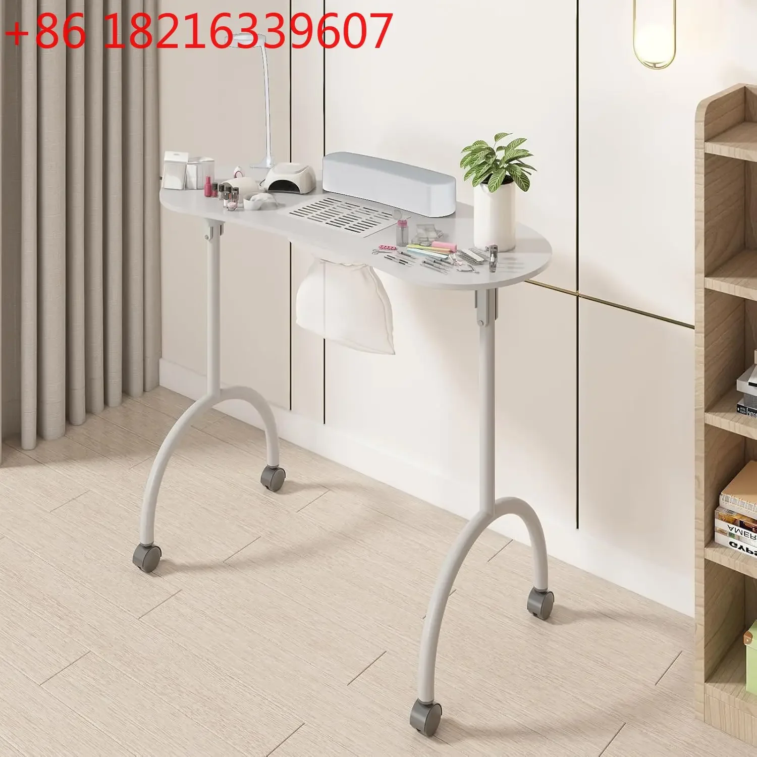 Single manicure table, built-in manicure vacuum cleaner, removable portable folding