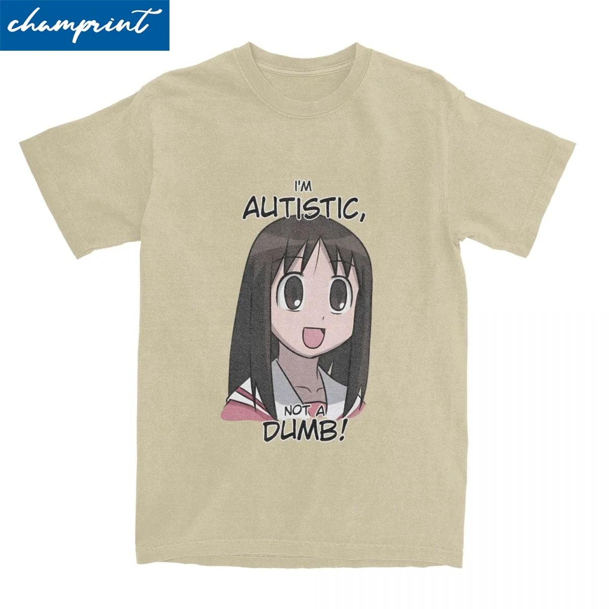 Anime Meme Autistic Azumanga Daioh T-Shirt For Men Women Cotton Tops Funny Funny Kawaii Ayumu Crewneck Short Sleeve