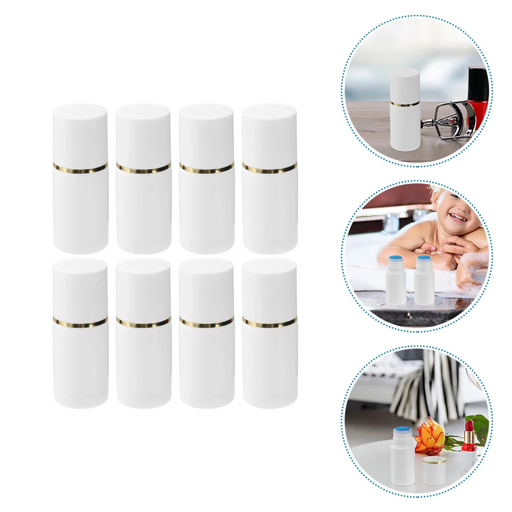 8 Pcs Smudge Bottle Roll-on Sponge Head Essential Oil Bottles Daub Travel Perfume Empty Liniment Applying Storage