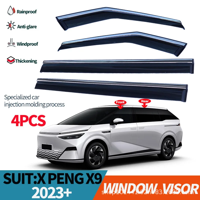 

Suitable for XPENG X9 car window rain and shine sun visor rain eyebrow for XPENG X9 Window visors