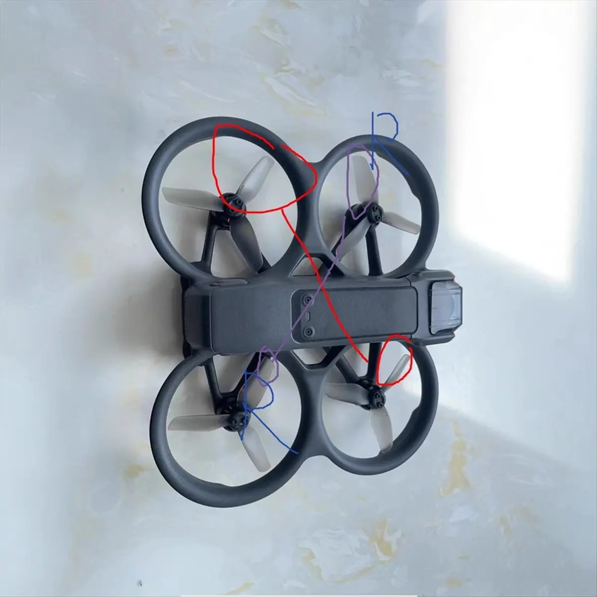 ABGN 2Pairs T3X3.2X3 3-Blades Propeller 3inch 2CW+2CCW PC Propeller for AVATA2 FPV Drone Accessories Gray