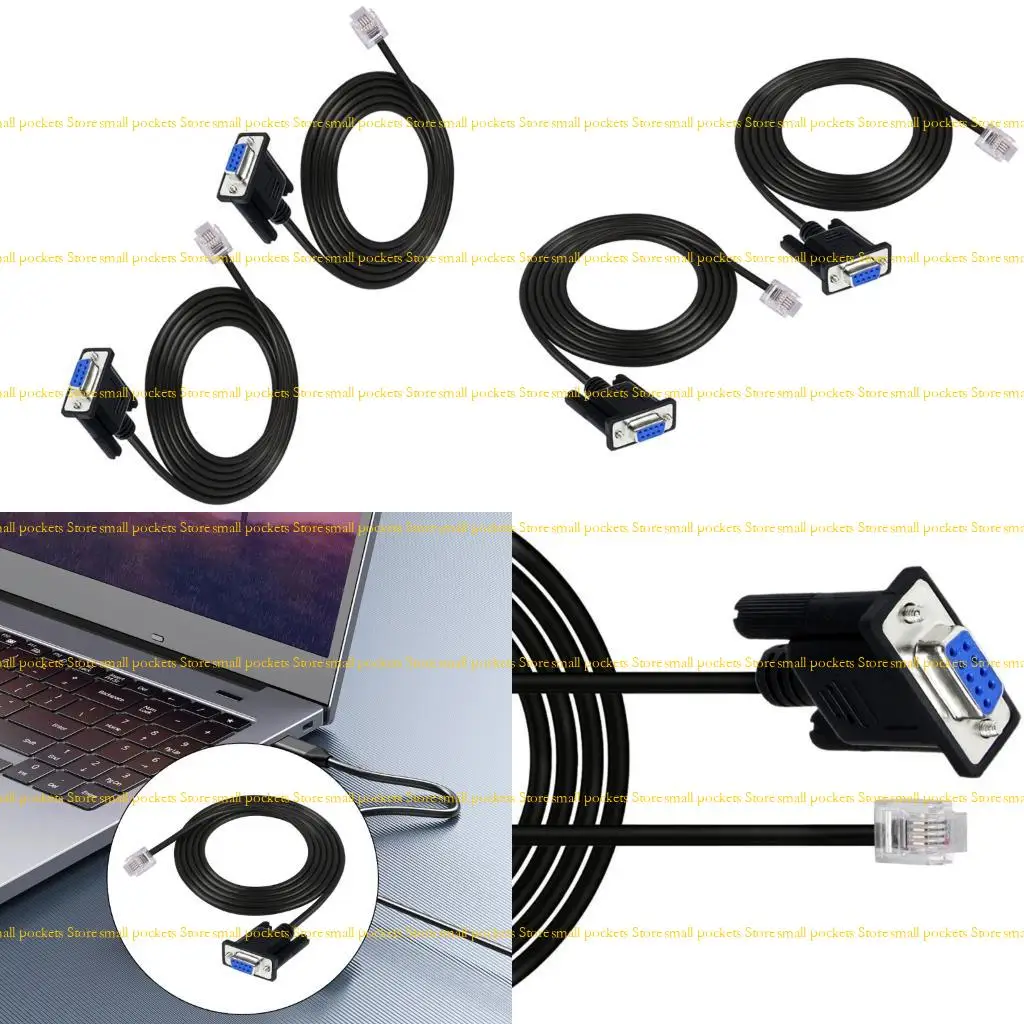 

R1WD DB9Female RJ11 6P4C Adapter Cable Plugs And Play Serial Communication For AP7800,AP7900 Networking Devices 180cm