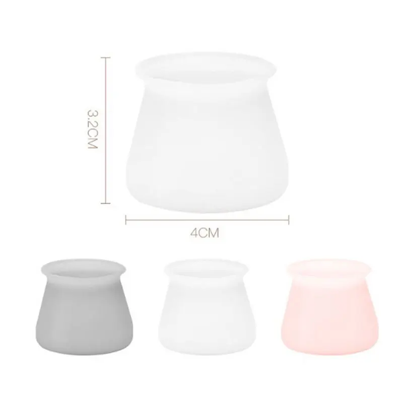 4 Silicone Bàn Ghế Chống Trơn Trượt Vòng Chữ Nhật Dài Bàn Chân Bảo Vệ Bàn Chân Thảm Sàn Bảo Vệ Ghế Chân tầng