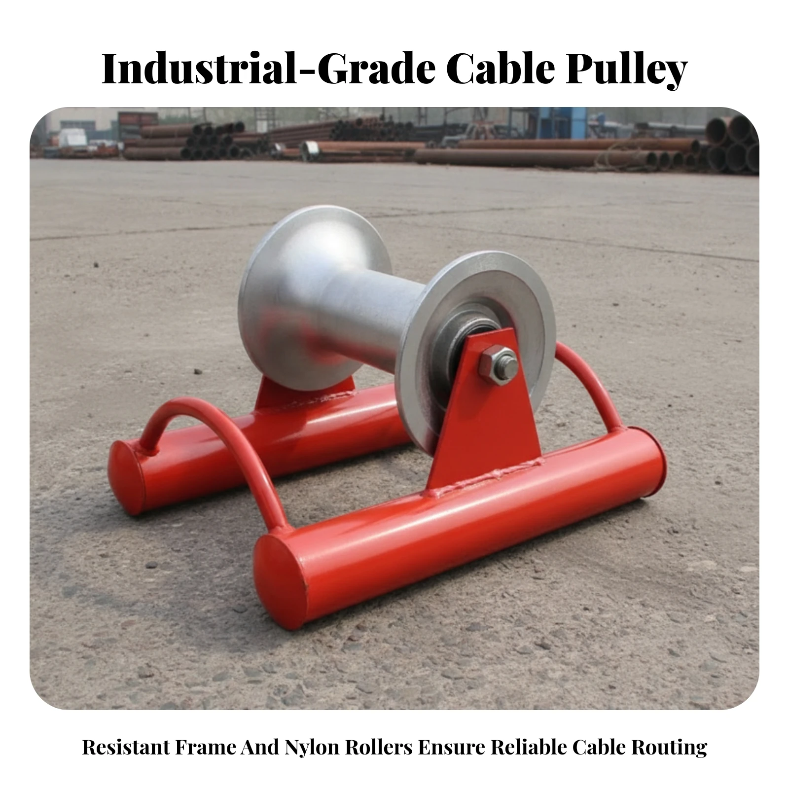 Cable-Laying Pulley Heavy-Duty Cable Guide Assembly Sheave Smooth-Rolling Sturdy for Electricians, Conduit Routing view 4