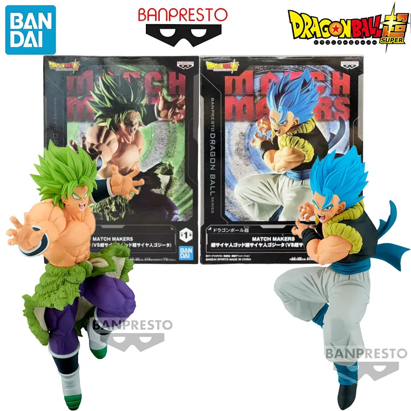 

Bandai Genuine Banpresto MATCH MAKERS Dragon Ball Super Anime Character Gogeta Broly for Kids Christmas Gift Action Toys Model