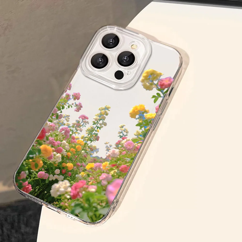 Flowers in Spring print Silicone Phone Case for IPhone 17 16 15 14 13 12 11 Pro Xs Max Air Mini 7 8 6 6s Plus SE 2020 2022 Cover view 6
