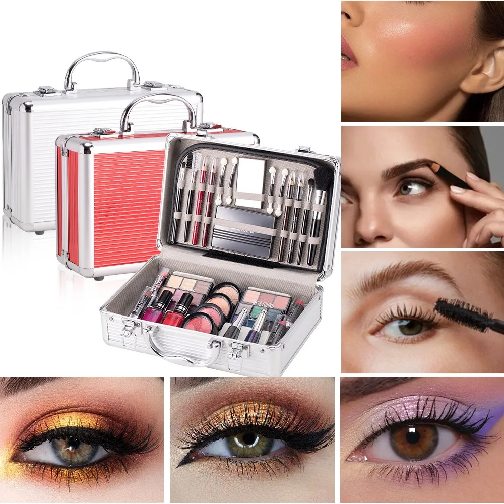

Makeup Gift Set Box for Women Full Kit All in One Make Up Face Powder Eye Shadow Palette Lipstick Brushes Highlighter Bronzer