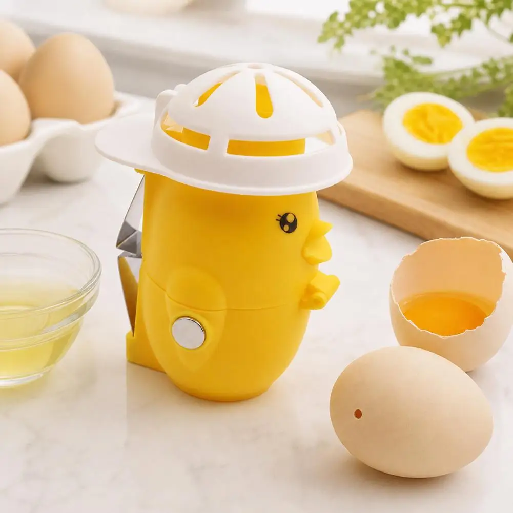4-in-1 Multifunctional Magnetic Egg Opener Efficient Yolk Separator Shell Piercer   Magnetic Fridge Storage Kitchen Egg Tools