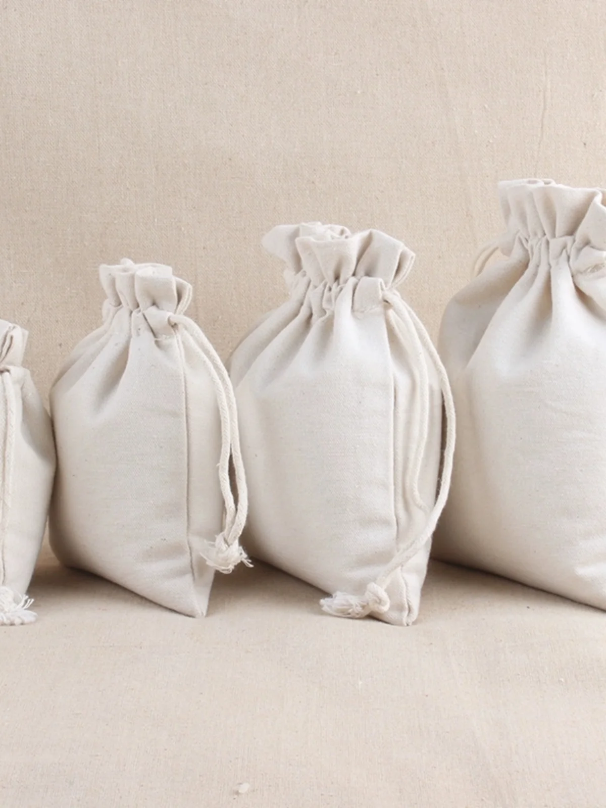 5/10 Pcs Wedding Linen Drawstring Bags Wedding Favor Candy Pouch Gift Package Small Cotton Pouches Home Kitchen Organize Sacks