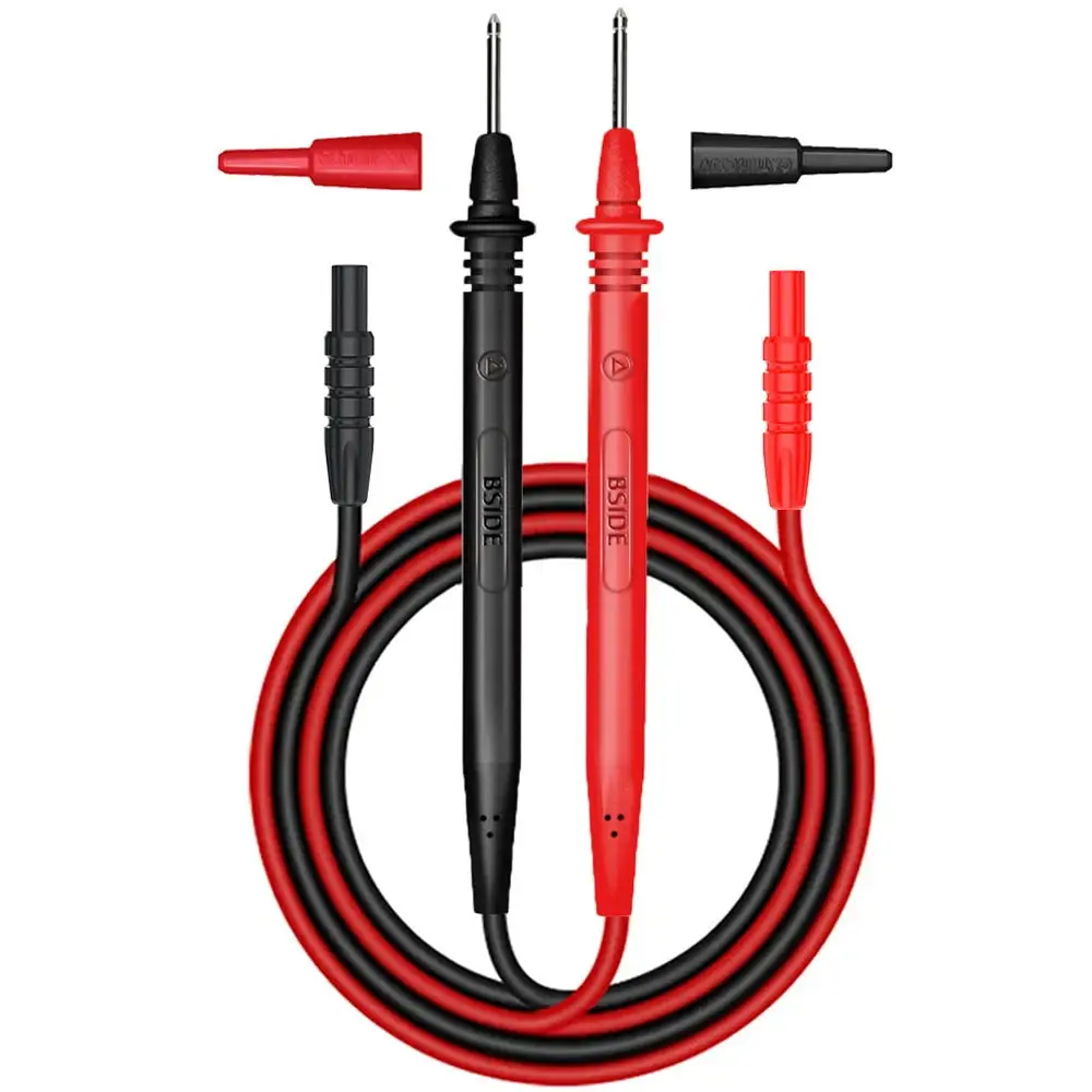 BSIDE Multimeter Probe Alligator Clip Test Lead High Quality Insulated Crocodile Line Tester Cable General Purpose