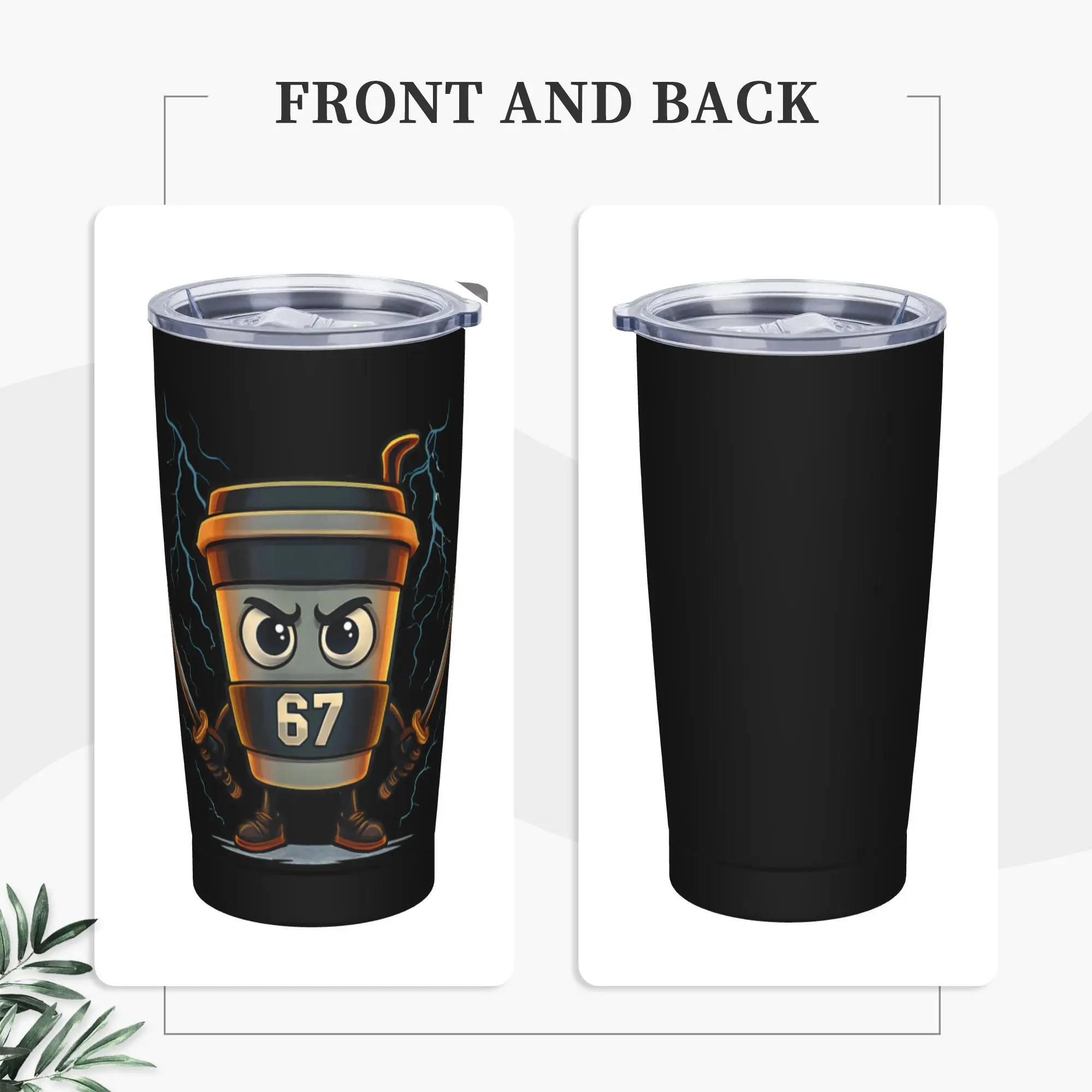 Stainless Steel Tumbler 67 Italian Brainrot Cappuccino Assassino Coffee Mug Keep Heat Hot Drinks Mugs Cup Travel Water Bottle